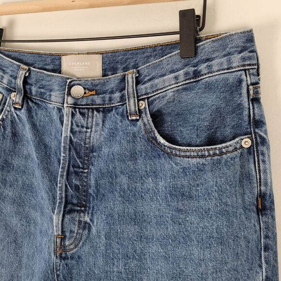 Everlane The Relaxed Straight Fit Organic Cotton Crop Jeans Blue Size 29 Regular - Picture 7 of 13